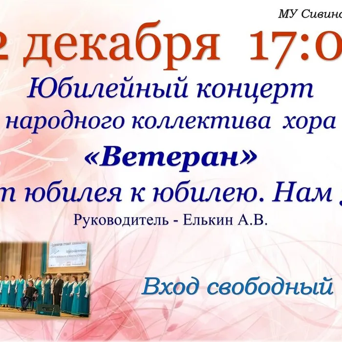 Юбилейный концерт народного коллектива - хора "Ветеран"
